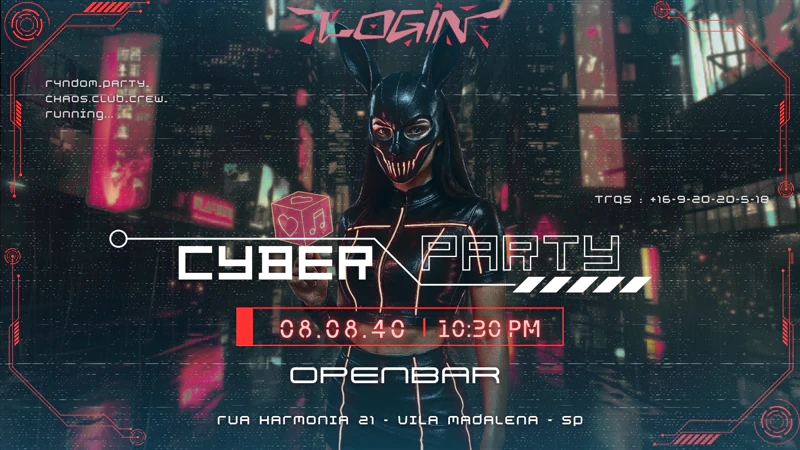 👾⚠️ 🤖 CYBER PARTY – OPEN BAR 🍸
