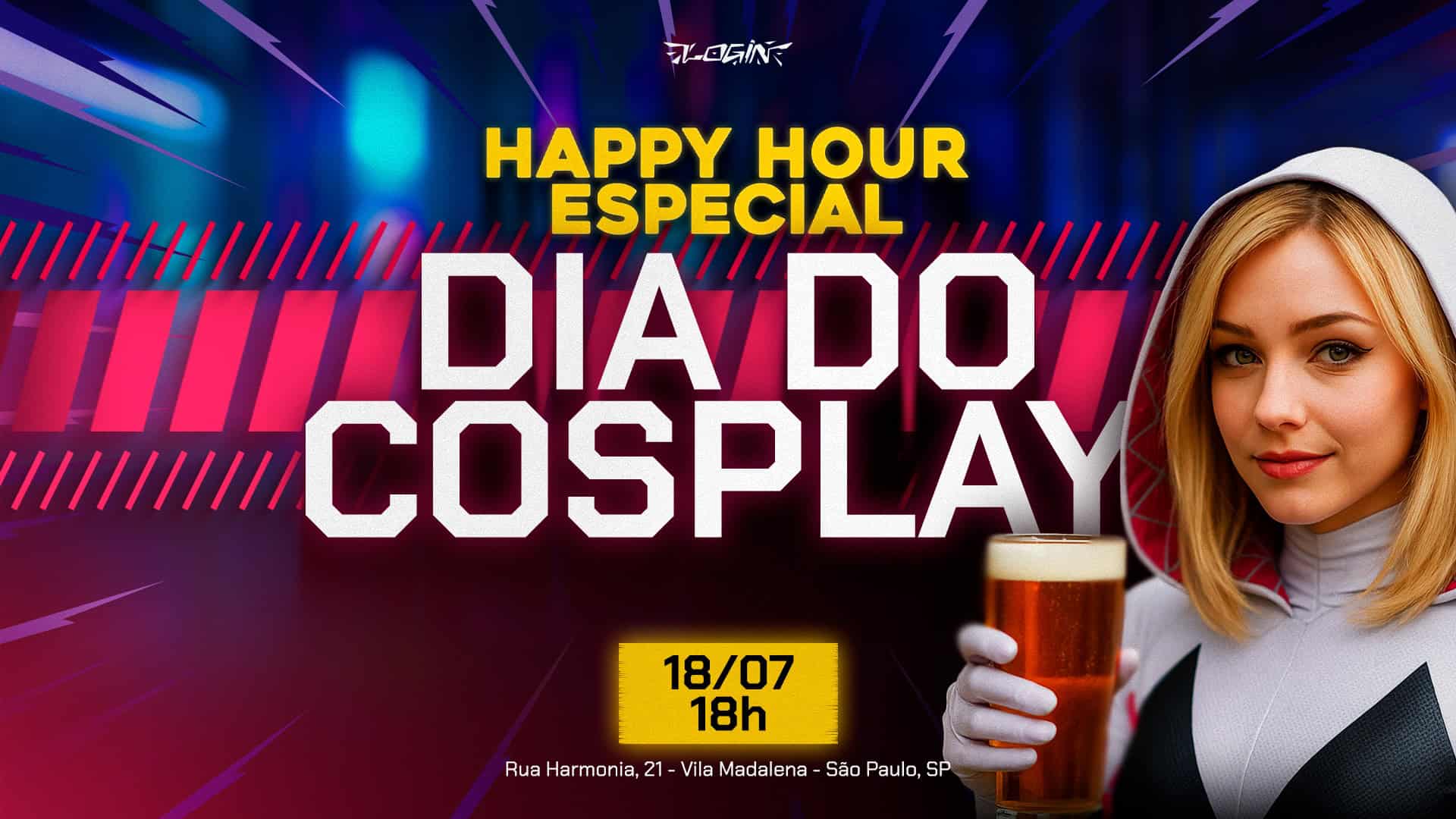 🧙‍♀️ Happy Login Hour – Dia do Cosplay