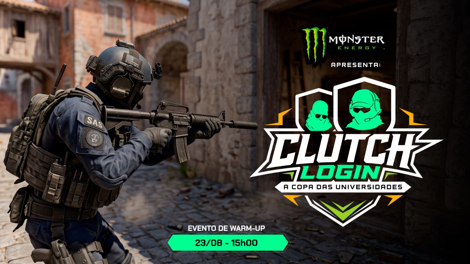 🔥 MONSTER ENERGY APRESENTA: CLUTCH LOGIN – EVENTO DE WARM-UP